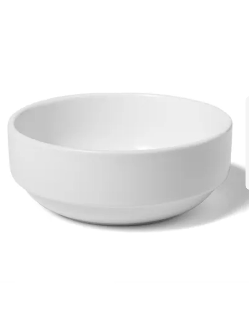 Sur La Table White Ceramic Cereal Bowls- Minimalist Dining (set of 4)